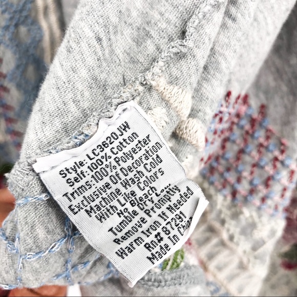 Johnny Was Sabine Flora Grey Wrap Jacket Cardigan - Picture 7 of 7